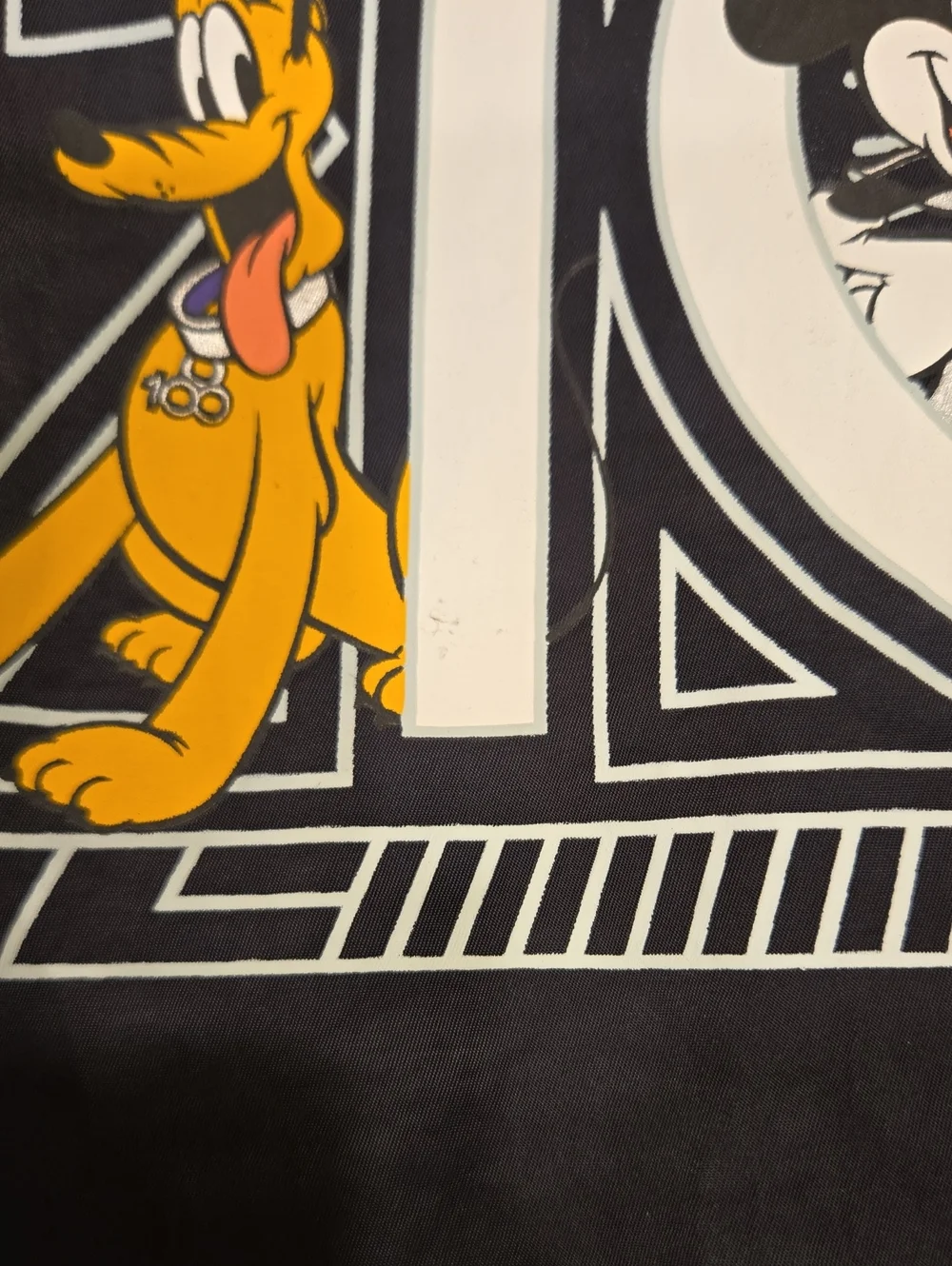DISNEY 100TH ANNIVERSARY MICKEY & FRIENDS PLATINUM BLACK WINDBREAKER JACKET.SZ M